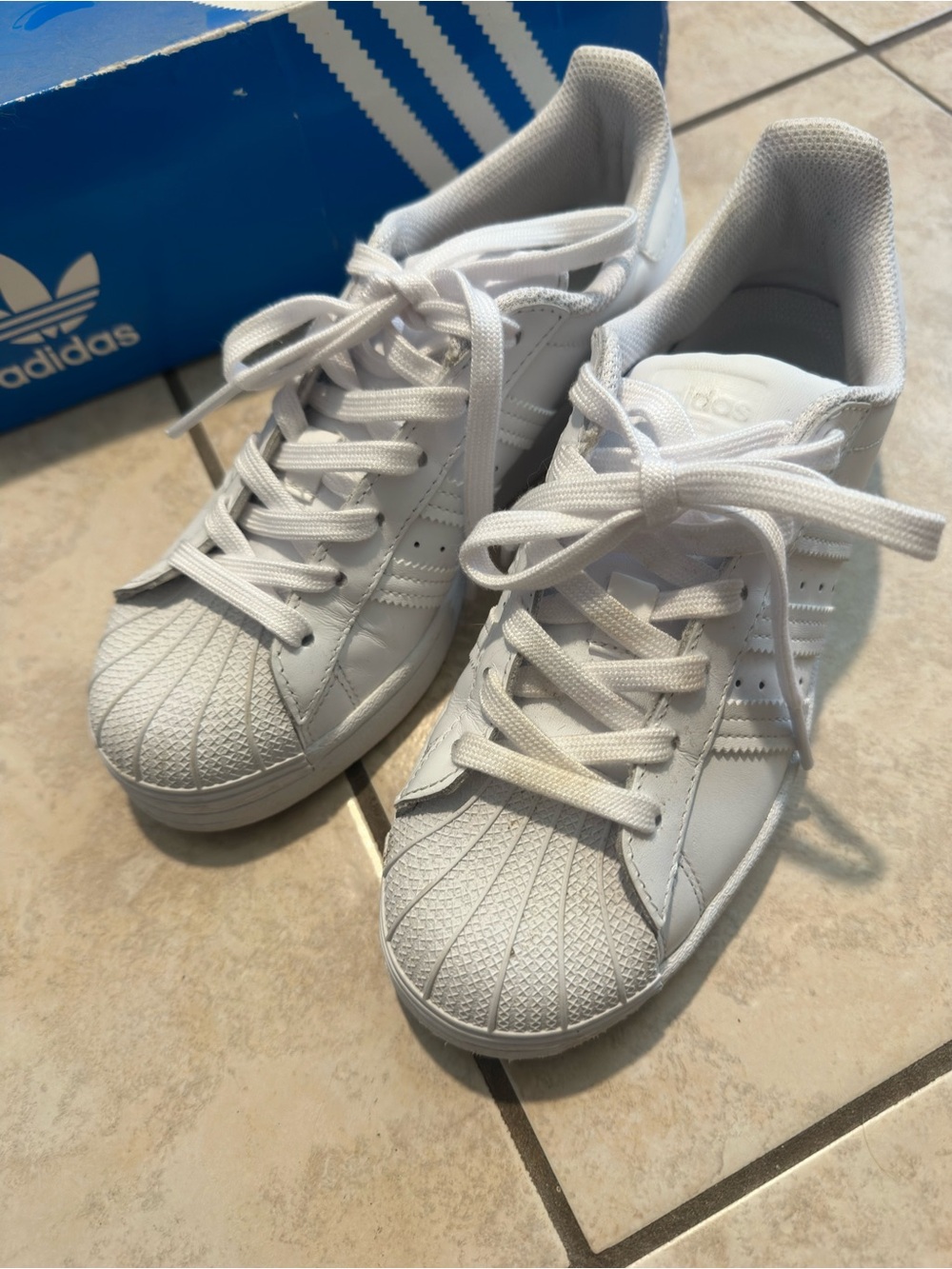 Adidas White Superstar sneakers